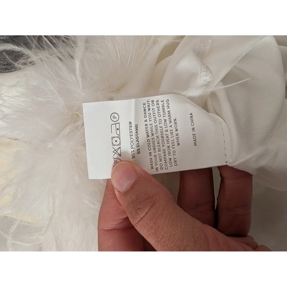 Peppermayo Lucia In Love Skirt White Feather‎ Trim Mini A Line Size 4 NEW Bridal